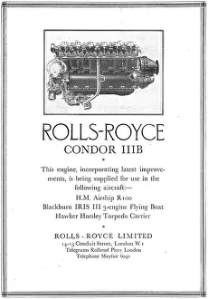 Iiib: Rolls-Royce Condor IIIB Aero Engine