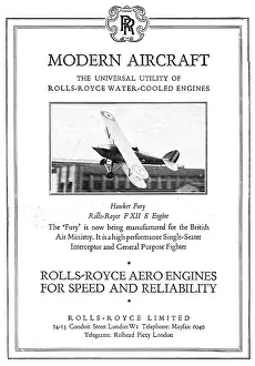Fxii: Rolls Royce FXIIs Aero Engine - Hawker Fury