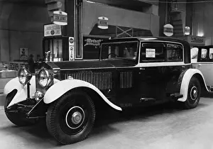 Limousine: Rolls Royce in a motor show, 1931