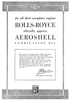 Aeroshell: Rolls-Royce Officially Approve Aeroshell Lubricating Oil