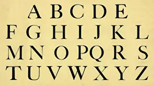 Typography: Roman alphabet, upper case A-Z