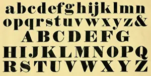 Typography: Roman alphabet, upper and lower case A-Z