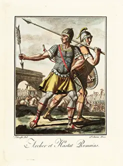 Galea: Roman archer and spearman, ancient Rome