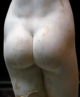 Aphrodite: Roman Art. Marble statue of Aphrodite. Back. Imperial period