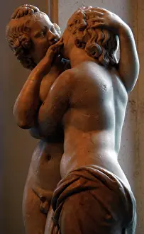 Cupid: Roman Art. Statue of Cupid and Psyche. Marble. Copy. Capitol