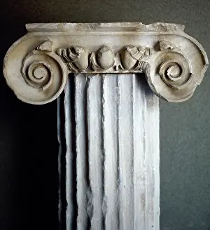 Ionic: Roman art. Turkey. Ionic capital. Characterized by the use o