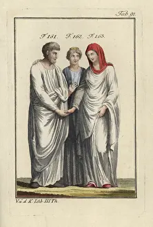 Spalart: Roman bride and groom with the goddess Juno