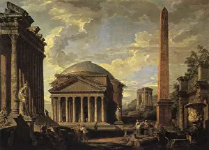 Panini: A Roman Cappriccio with the Pantheon