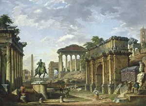 Capriccio: Roman Capriccio with a Statue of Marcus Aurelius