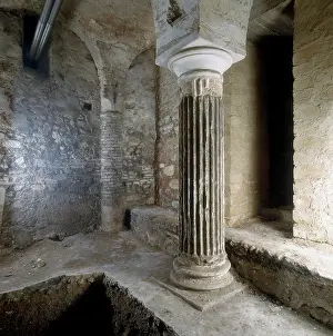 Caserta: A Roman column, perhaps from