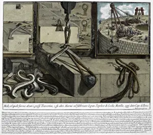 Colorization: Roman Construction Techniques, Piranesi, 1756