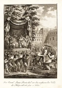 Joseph Schalbacher: Roman consul Lucius Junius Brutus watching the