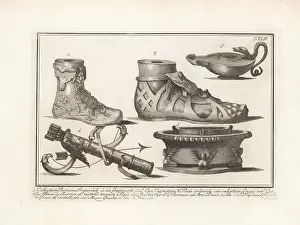 Baja: Roman Imperial boot, Greek boot, Dacian bow, etc