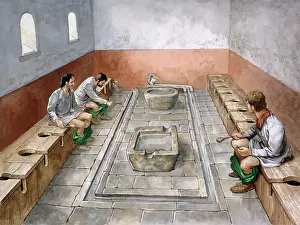 Housesteads: Roman latrine