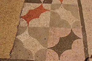 Geometrical: Roman mosaic. Geometric decoration. Ostia Antica. Italy