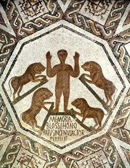 Tunis: Roman mosaic showing Daniel, one of four great