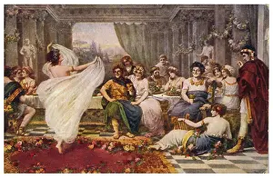 Striptease: Roman orgy with dancer