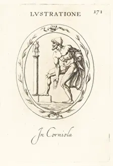 Corniola: Roman priest performing a purification ritual or lustration