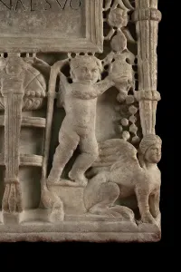 Epitaph: Roman relief, Musee Lapidaire, Avignon, Provence, France