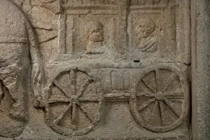 Archeologique: Roman relief, Musee Lapidaire, Avignon, Provence, France