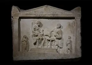 Lapidary: Roman relief, Musee Lapidaire, Avignon, Provence, France