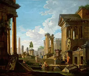 Panini: Roman Ruins and Figures