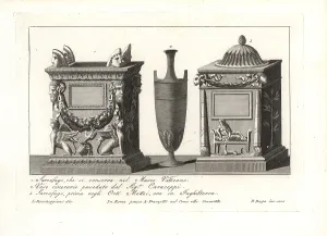 Pietro Ruga: Roman sarcophagi and funeral vase