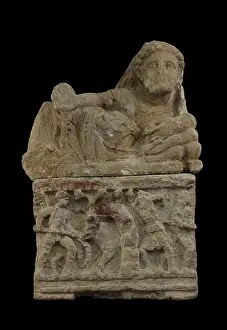 Archeologique: Roman sculpture, Musee Lapidaire, Avignon, Provence, France