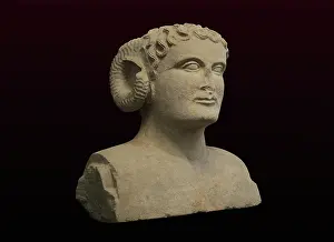 Ammon: Roman sculpture, Musee Lapidaire, Avignon, Provence, France
