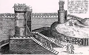 Lips: Roman siege towers positioned to give attackers