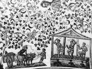 Slaves: Roman slaves during the grape harvest