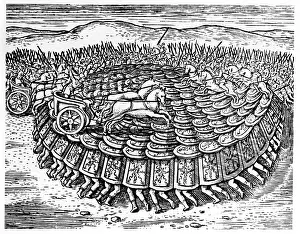 Enough: Roman soldiers making a Tortoise with their shields