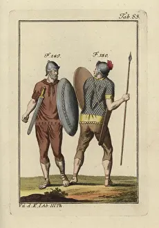 Spalart: Roman soldiers with shields, swords, helmets