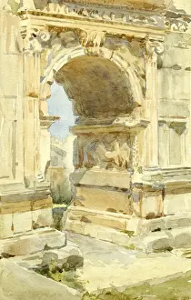 Watercolours: A Roman Triumphal Gate