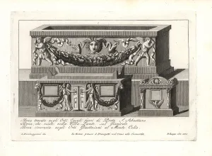 Pietro Ruga: Roman urns and funeral urn