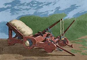 Loose: Roman weapon. Onager. Engraving. Museo Militar, 1883