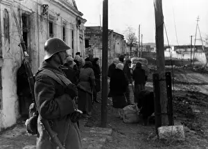 Sentries: Romanian sentry in Kerch, Crimea, 1943