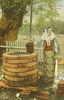 Fetching: Romanian Woman by the well