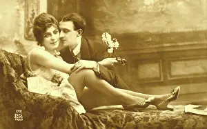Reclining: Romantic couple