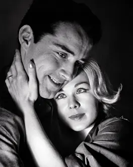 Firelight: Romantic Evening Firelight Portrait Couple