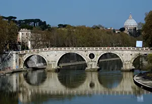 Reflect: Rome. Sisto Bridge on the river Tiber
