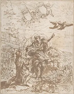 Romulus: Romulus Receiving the Augury, 17th century, Pen