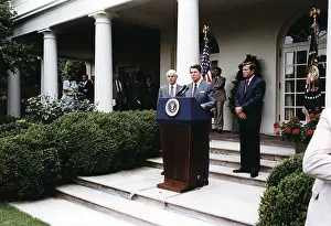 Controllers: Ronald Reagan. President Reagan making remarks