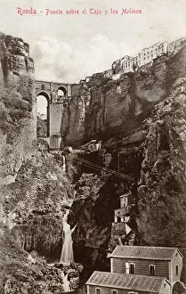Molinos: Ronda, Spain - Bridge over the Tagus and the Mills