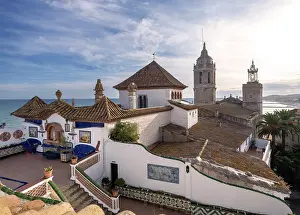 Museums: Roof terrace, Maricel Museum, Sitges, Catalonia, Spain