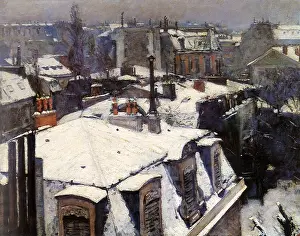 Caillebotte: Rooftops Under the Snow