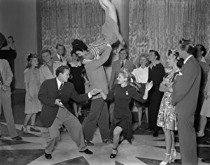 Camerique: Room full of couples dancing the jitterbug