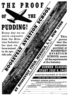 Mineola: Roosevelt Aviation School. Roosevelt Field, Mineola 1942