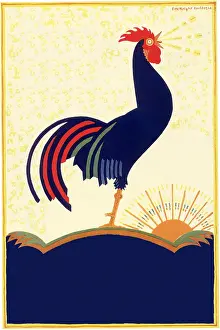 Hens: Rooster Crowing, Sun