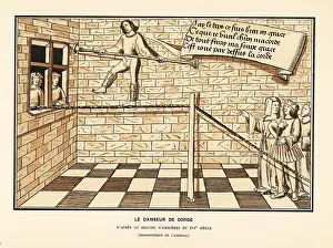 Bibliotheque De Larsenal: Rope dancer from a 16th century book of emblems